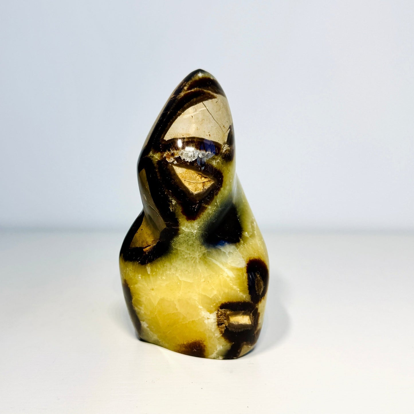 Handpicked Yellow Septarian Dragon Stone Trifecta – Freeform, Mini Mushroom & Massage Wand Set - KREATEUR MIAMI