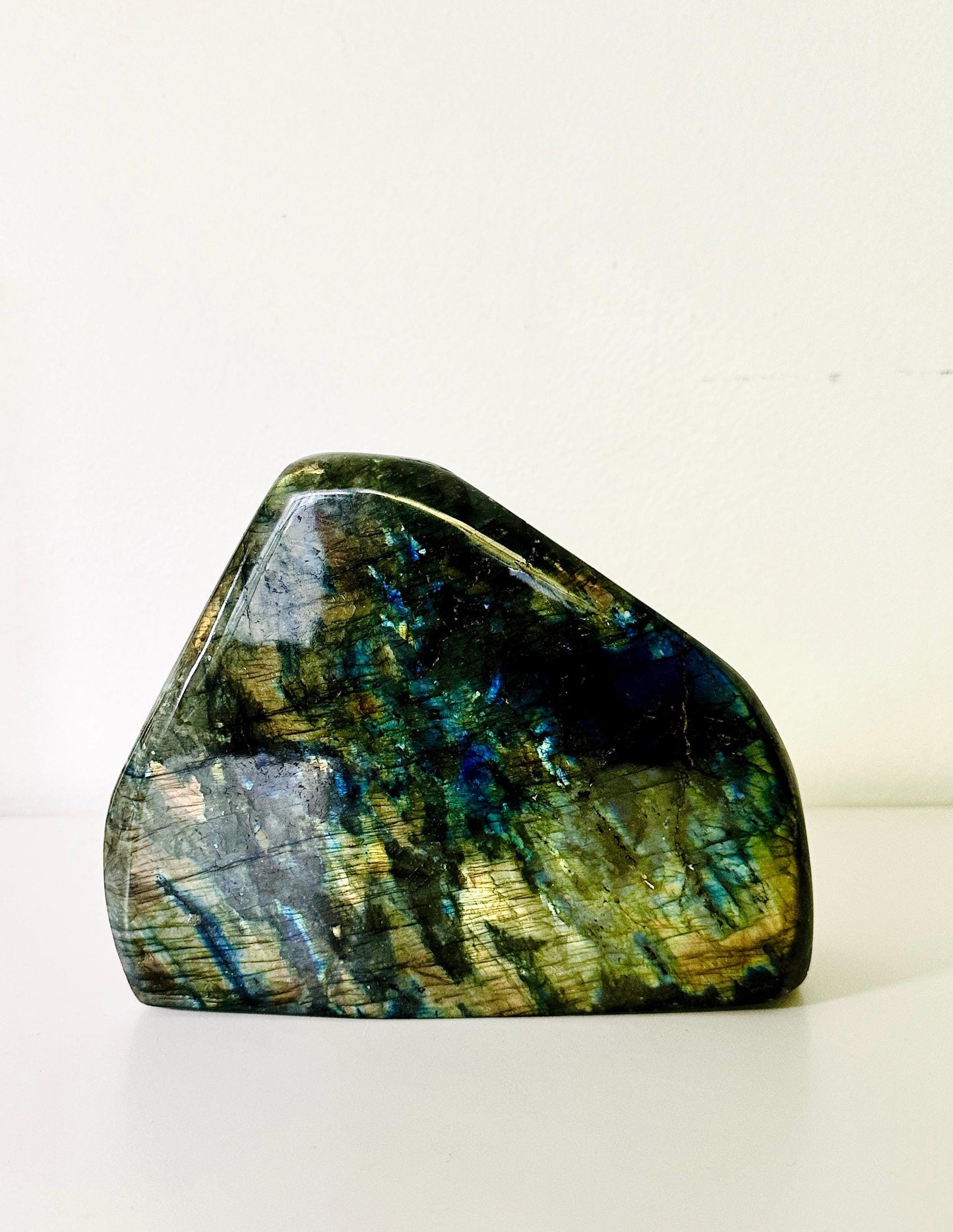 Large Labradorite Freeform with Blue and Gold Flashes Flame-Like Appearance - 5.7 lbs (2.59 KG) Natural Crystal for Home Decor and Healing