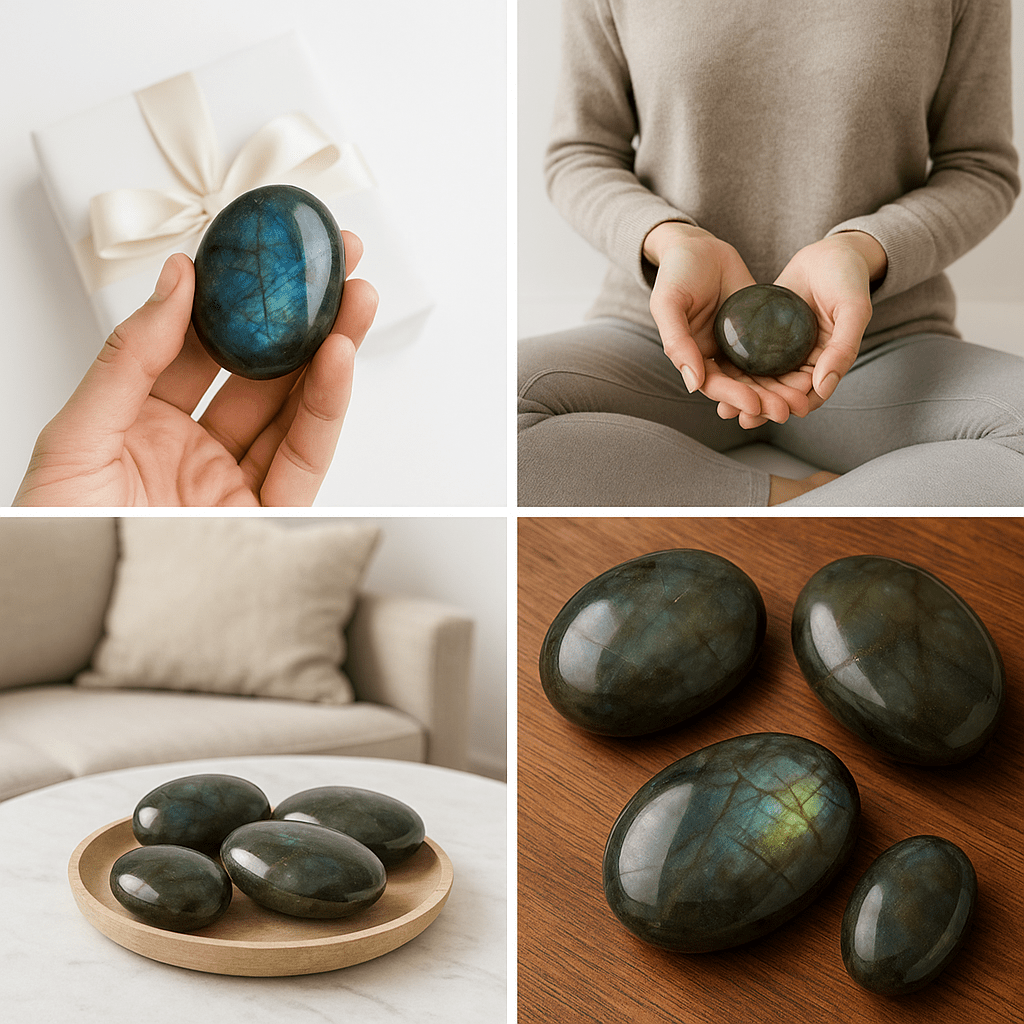 Labradorite Palm Stones – Flashy & Polished (Per LB) - KREATEUR MIAMI