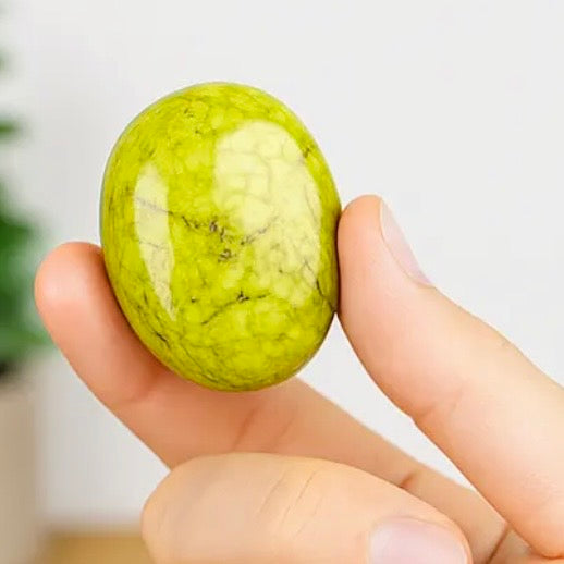 5 lb Green Opal Palm Stone Bulk Lot – Handpicked Polished Stones