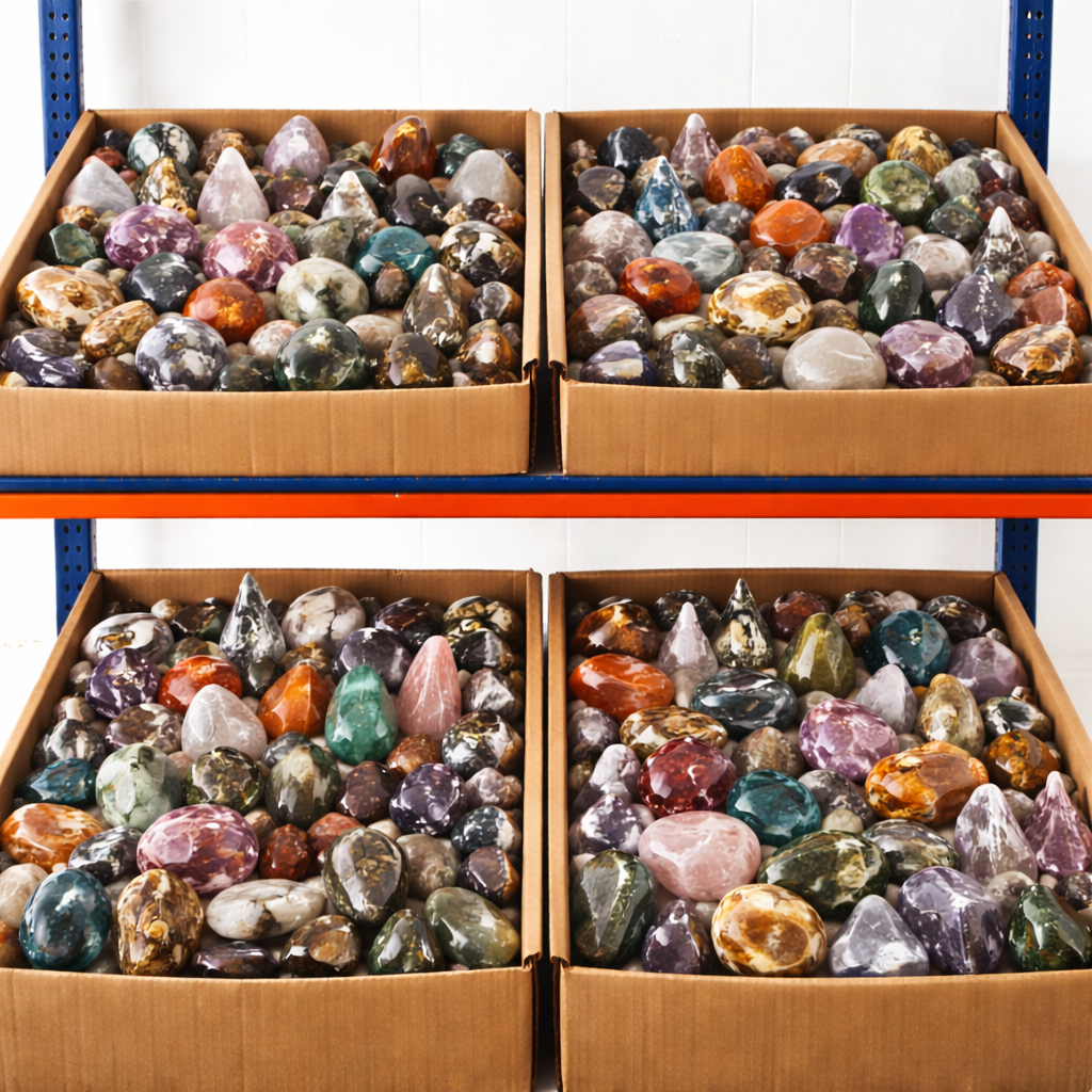 Lot assorti de cristaux de forme libre – 20 kg (Sans sélection)
