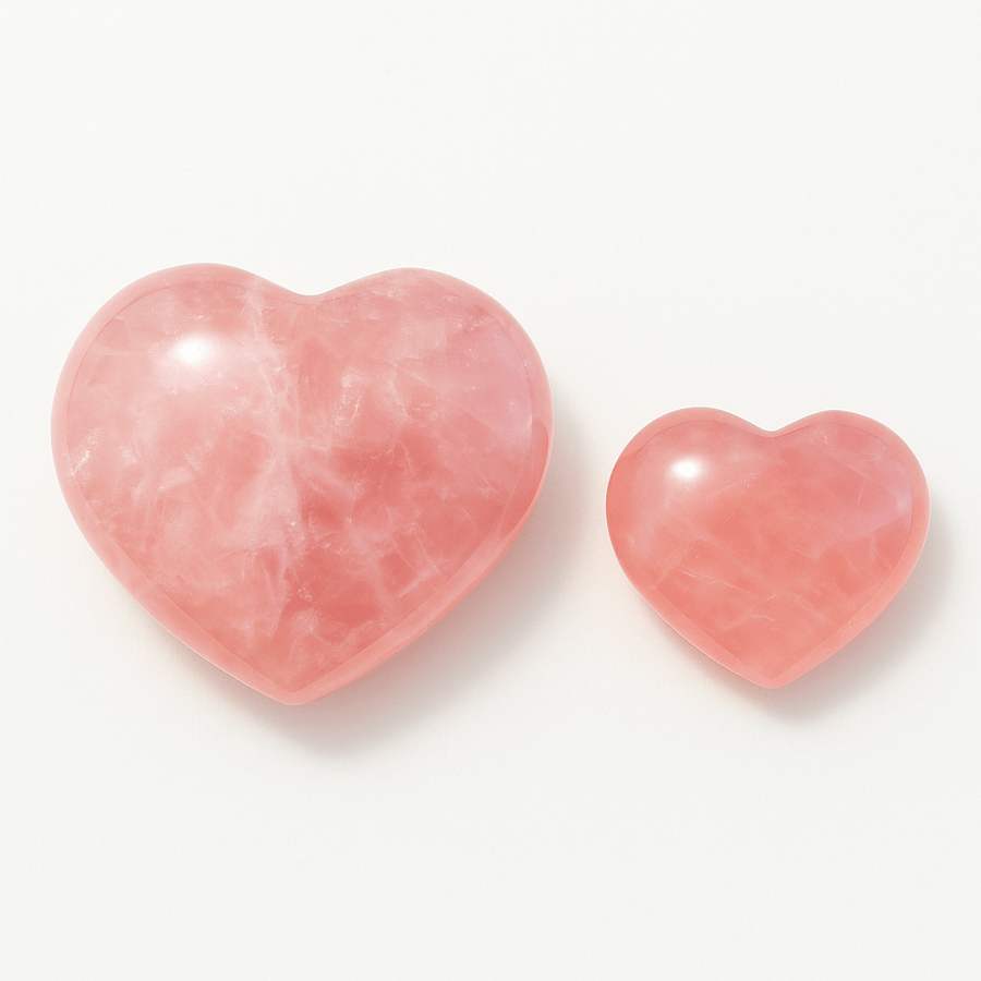 3D Big Rose Quartz Crystal Heart - KREATEUR Miami crystal product card