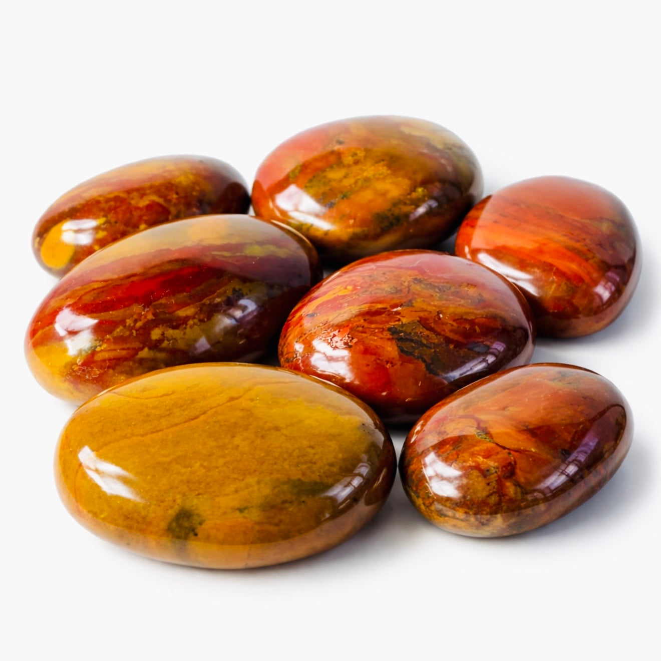 5 lb Sunset Jasper Palm Stone Lot | Handpicked Mixed Pieces