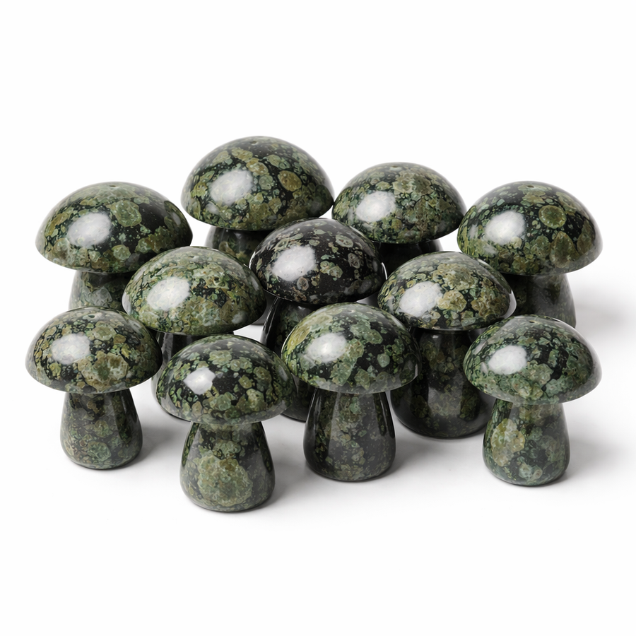 5 LB Kabamba Jasper Mushroom Carvings – Mixed Lot (No Selection) - KREATEUR Miami crystal product card