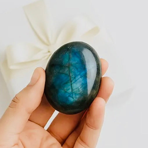 5 lb Labradorite Palm Stone Bulk Lot – Handpicked Polished Stones (No Selection)