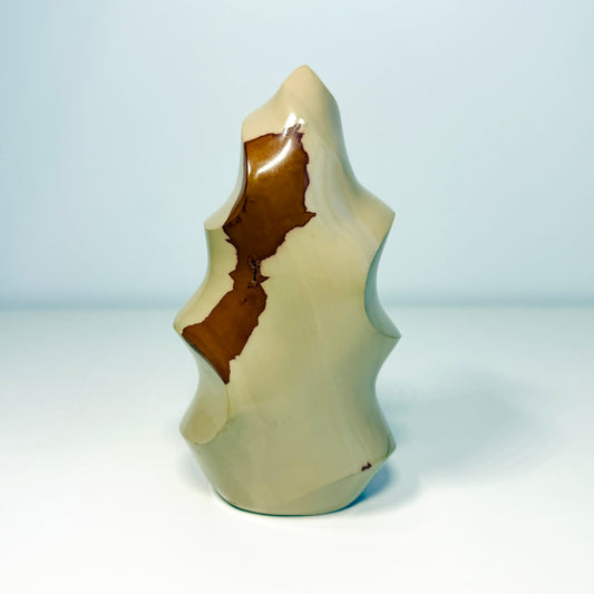 Very Unique Desert Jasper Flame with Coffee Cream Color & Striking Brown Splash