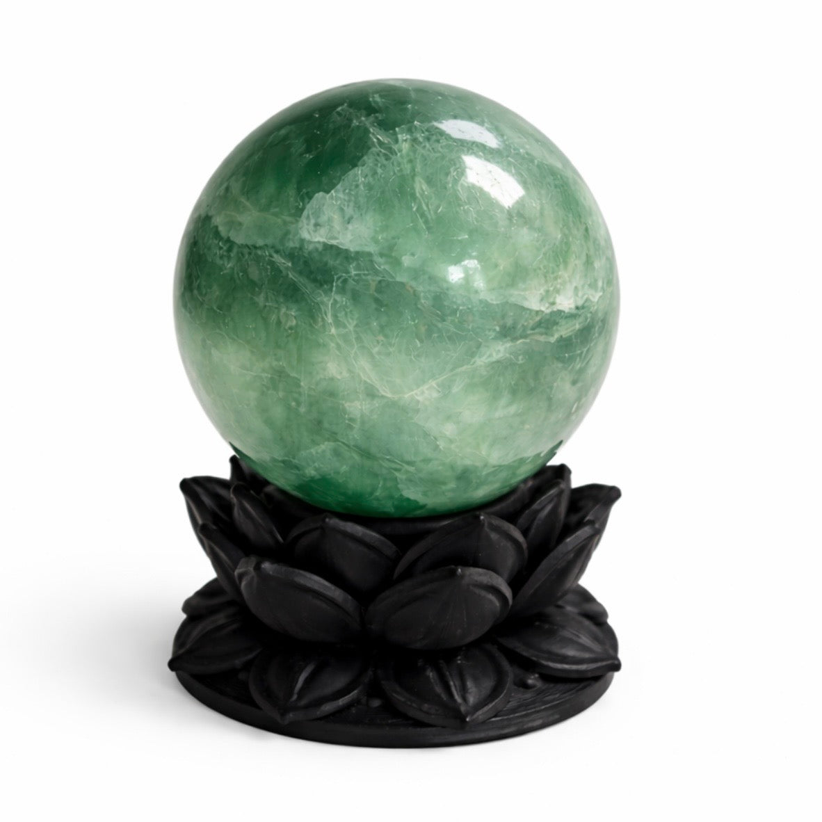 Crystal Sphere with Dark Lotus Stand | Original Kreateur Studio Design