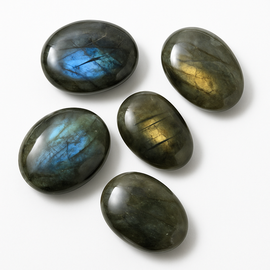 Labradorite Palm Stones – Flashy & Polished (Per LB)