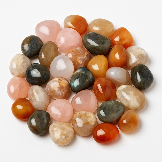 Mixed Tumbled Crystals – Sold by the Pound | Polished Natural Stones for Décor, Crafting & Crystal Kits