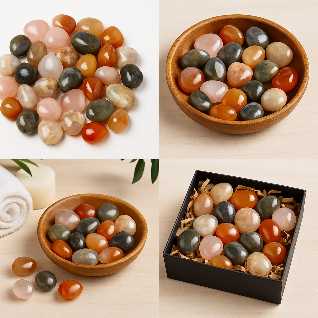 Mixed Tumbled Crystals – Sold by the Pound | Polished Natural Stones for Décor, Crafting & Crystal Kits