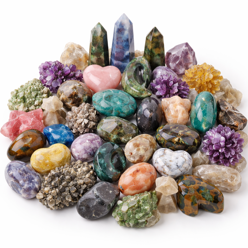Assortiment de 100 LB de cristaux super mélangés – Lot en gros