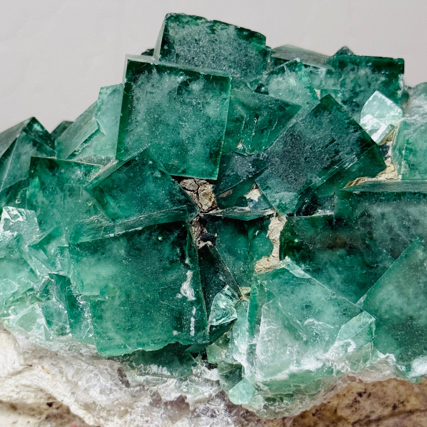 Exceptional Madagascan Green Fluorite Cluster with Well-Defined Cubic Crystals — 4.7 lb Collector Specimen