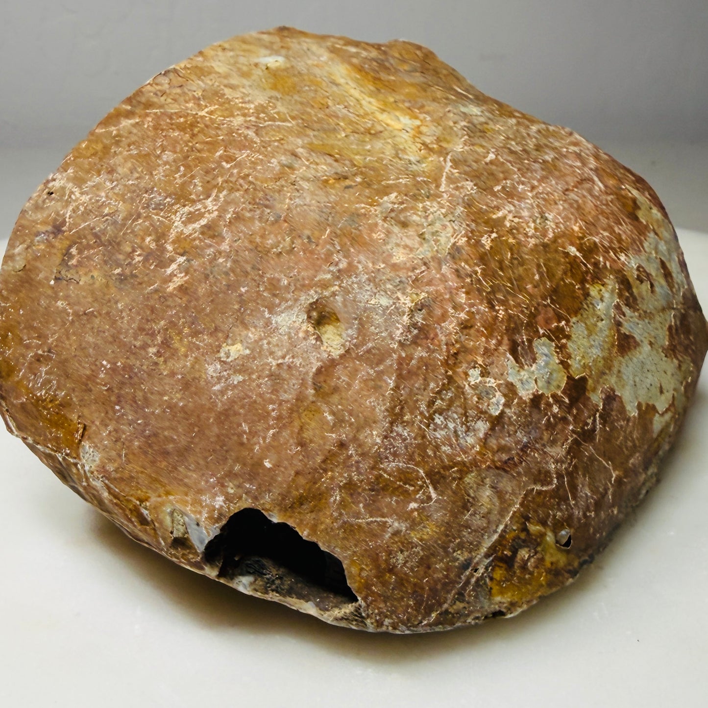 Natural Agate Geode Freeform with Druzy Cavity — 3.6 lbs