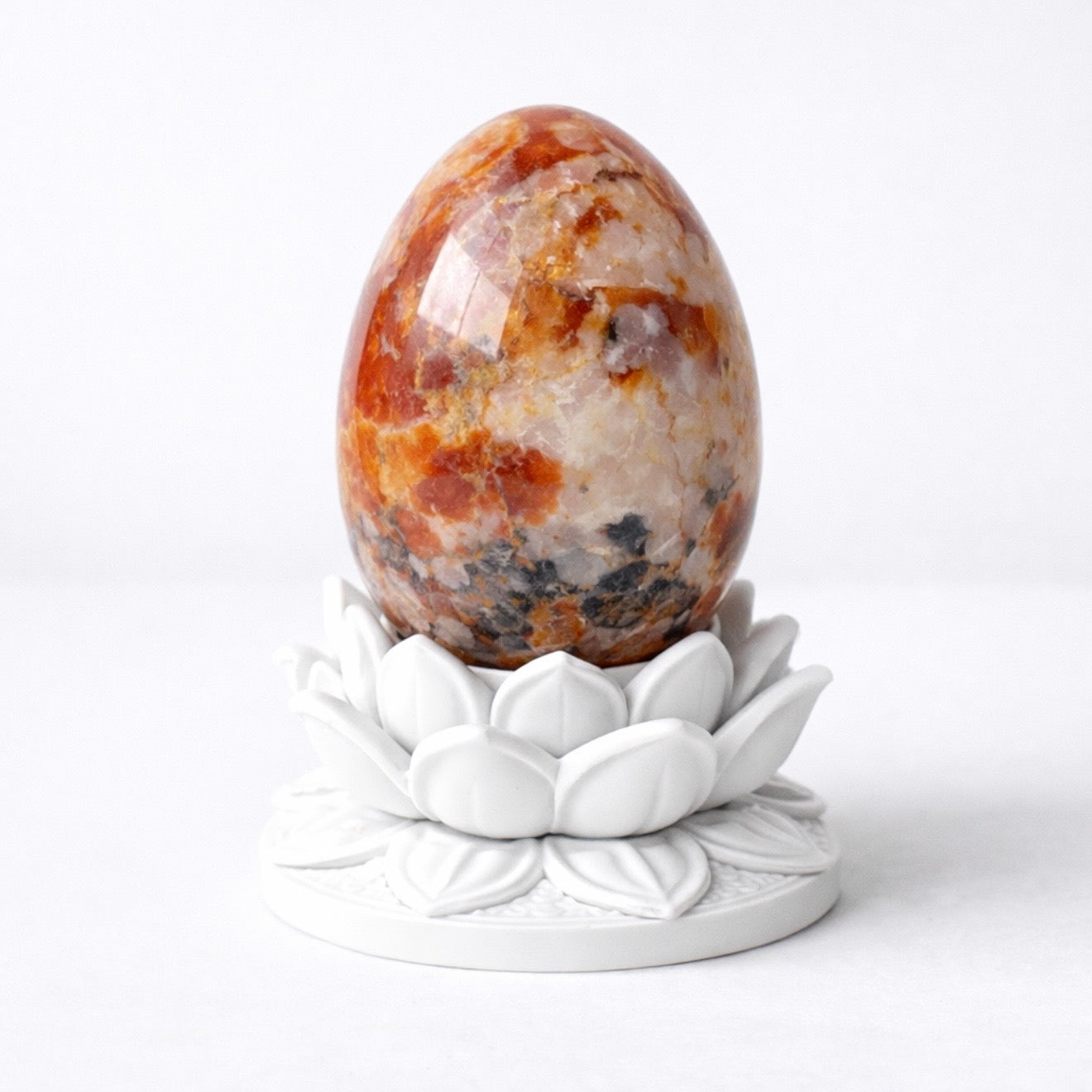 White Lotus Crystal Egg Stand – Choose Your Egg