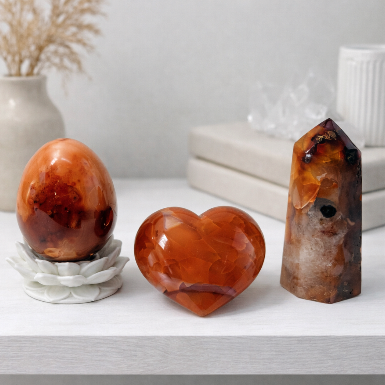 Coffret Cadeau Ultime Amour Agate Cornaline Compacte – Édition Saint-Valentin