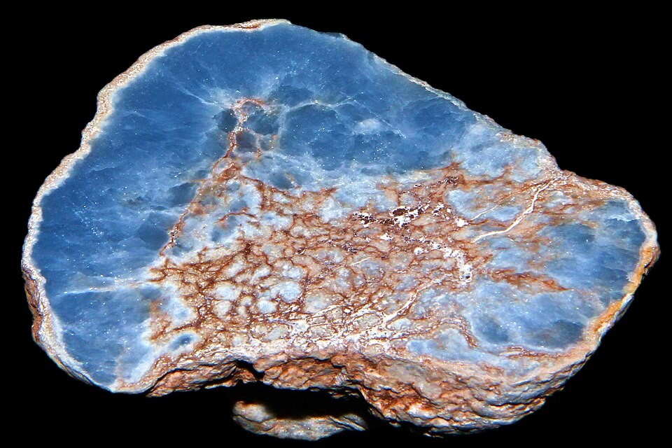Anhydrite Angelite real specimen reference photograph