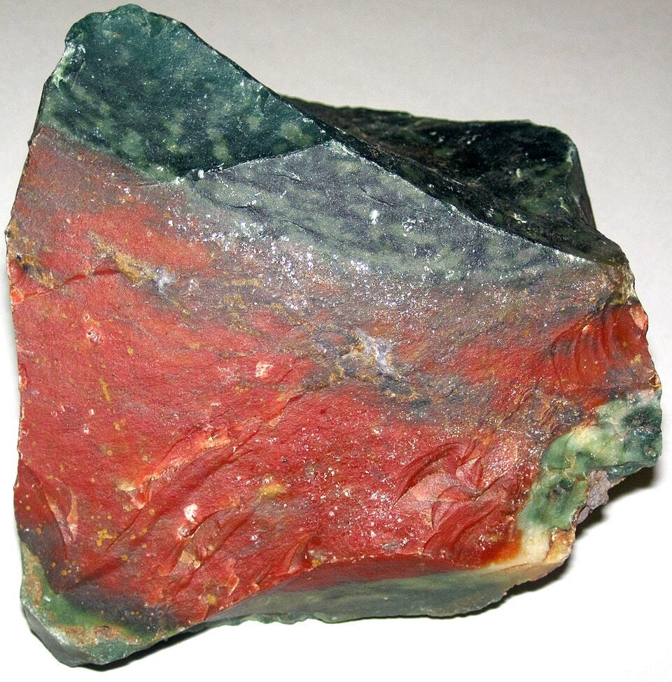 Bloodstone real specimen reference photograph