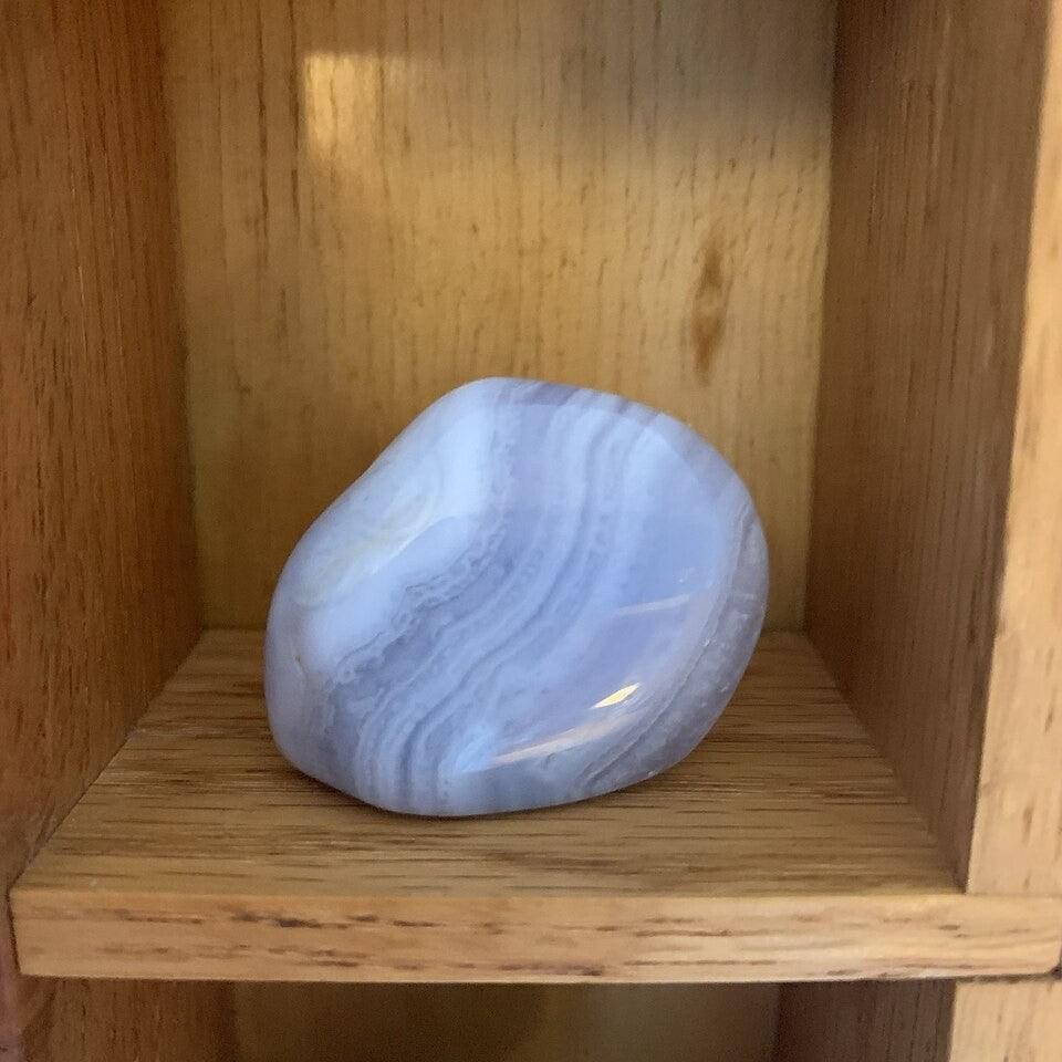 Blue Lace Agate real specimen reference photograph