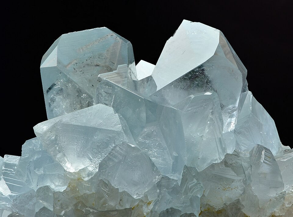 Celestite real specimen reference photograph