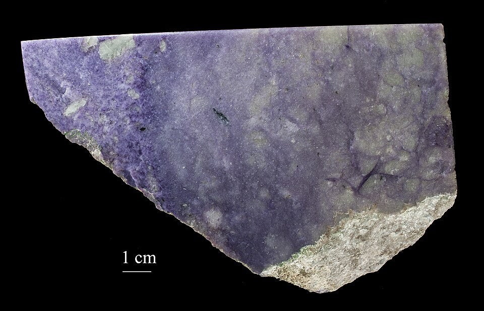 Charoite real specimen reference photograph