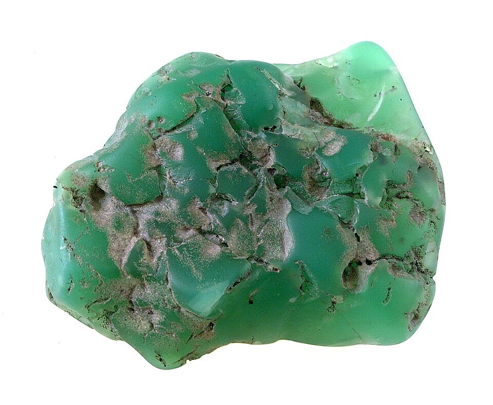 Chrysoprase real specimen reference photograph