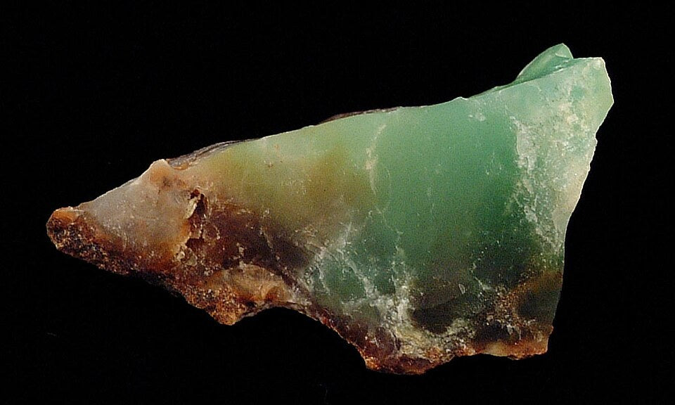 Chrysoprase real specimen reference photograph
