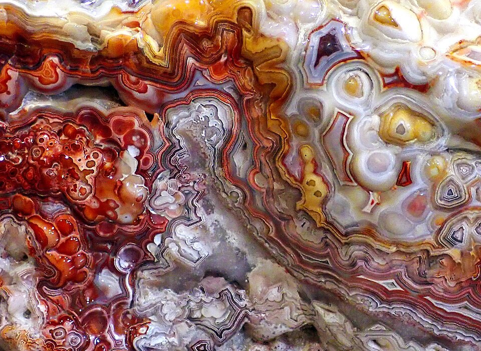 Crazy Lace Agate real specimen reference photograph