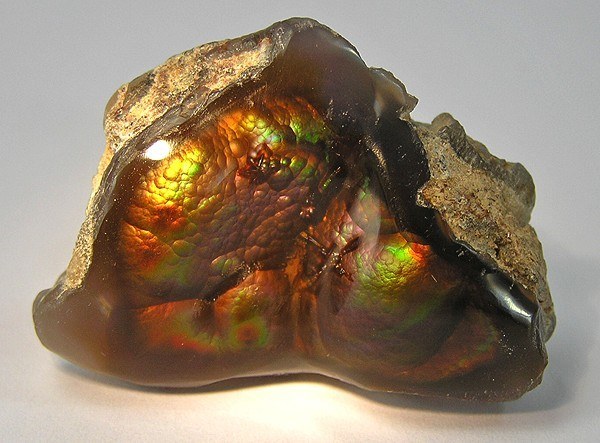 Fire Agate real specimen reference photograph