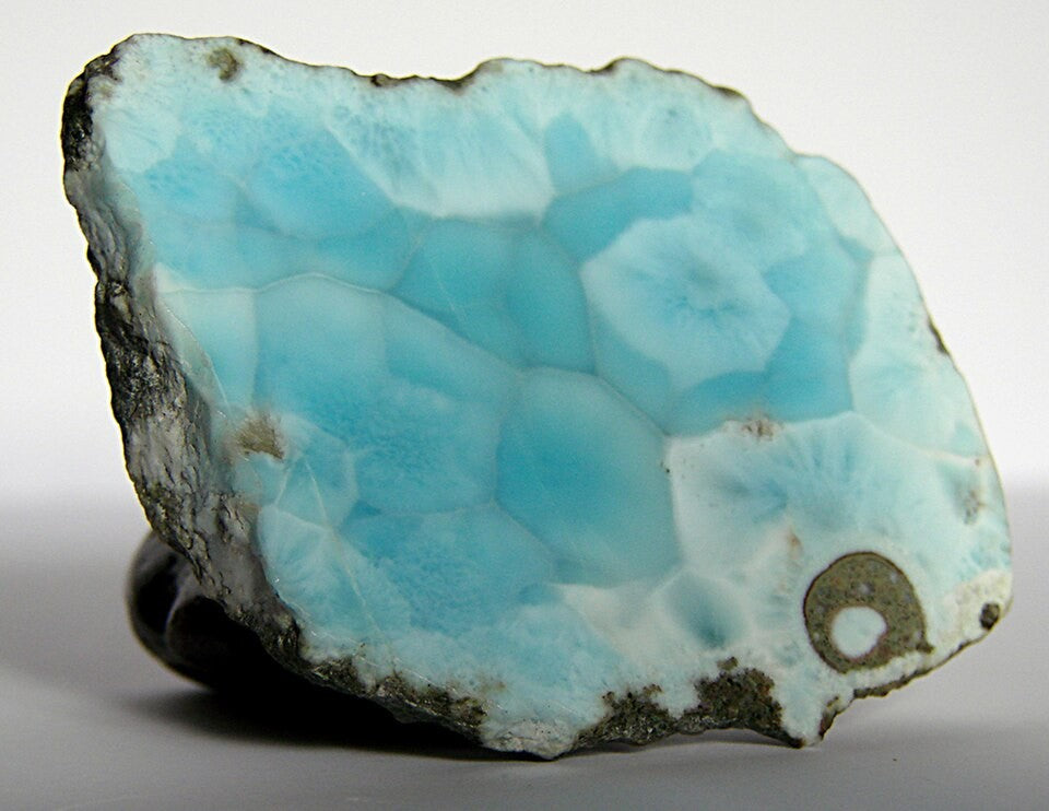 Larimar real specimen reference photograph