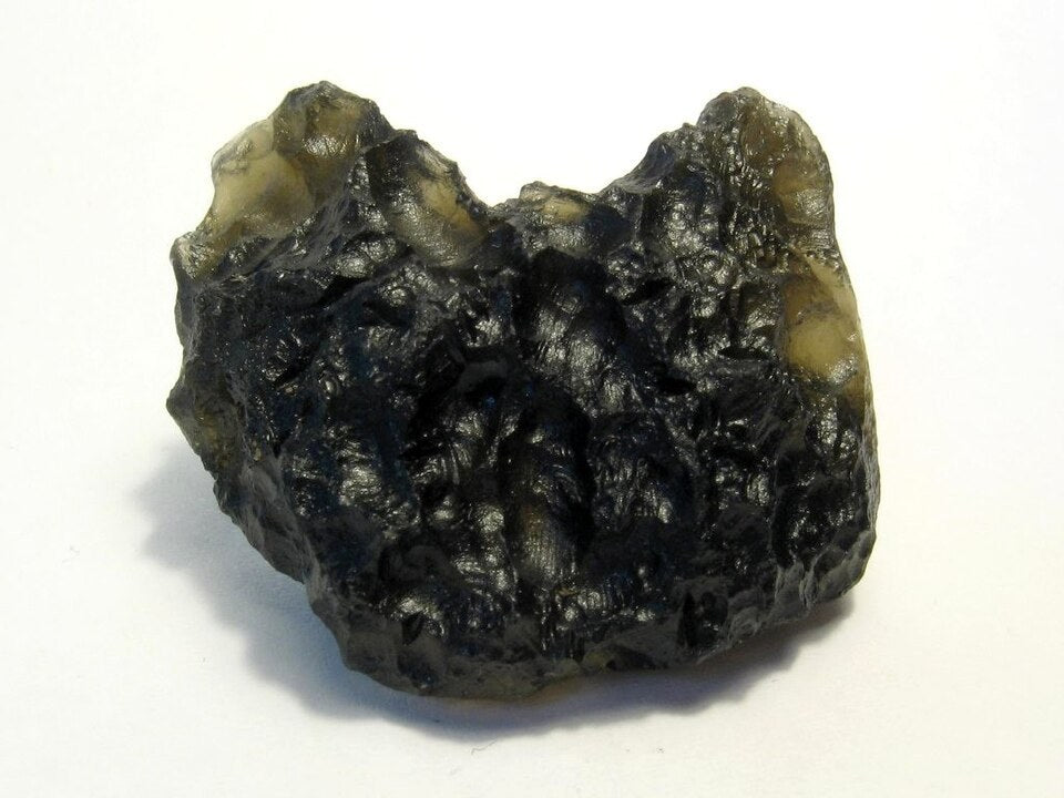 Moldavite real specimen reference photograph