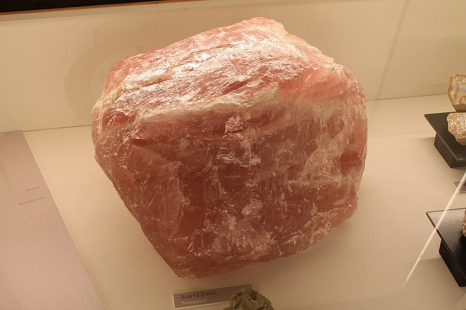 Rose Quartz real specimen reference photograph