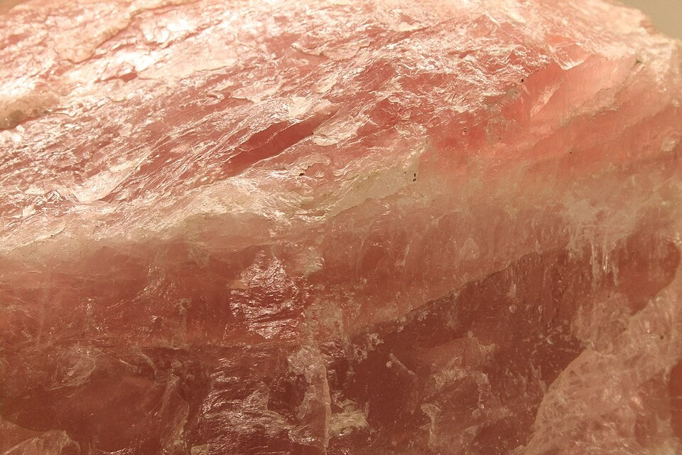 Rose Quartz real specimen reference photograph