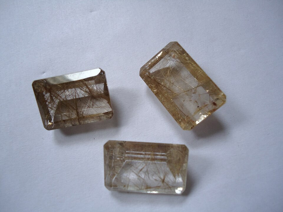 Rutilated Quartz real specimen reference photograph