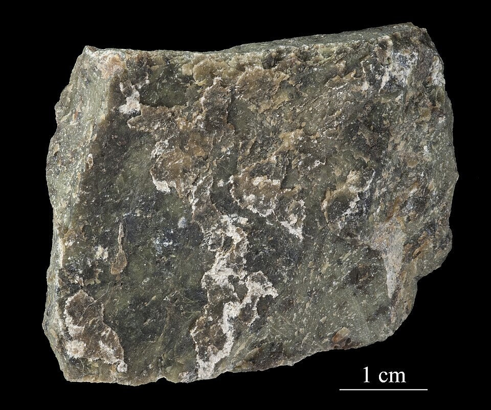 Serpentine real specimen reference photograph