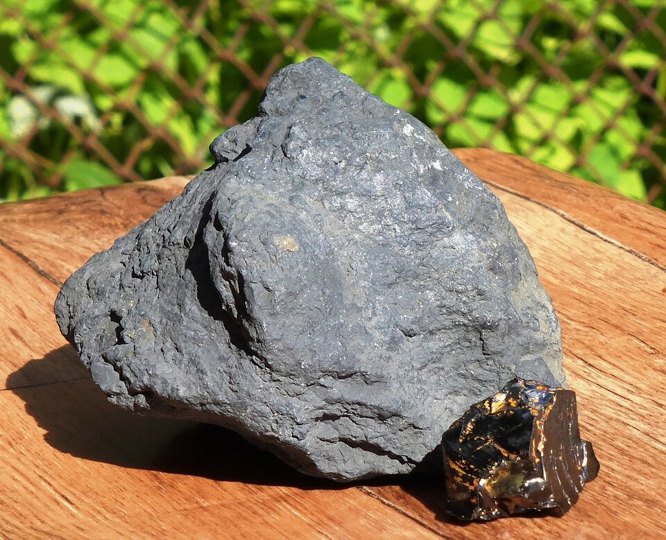 Shungite real specimen reference photograph