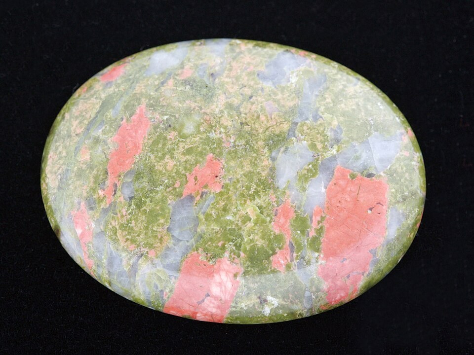 Unakite real specimen reference photograph