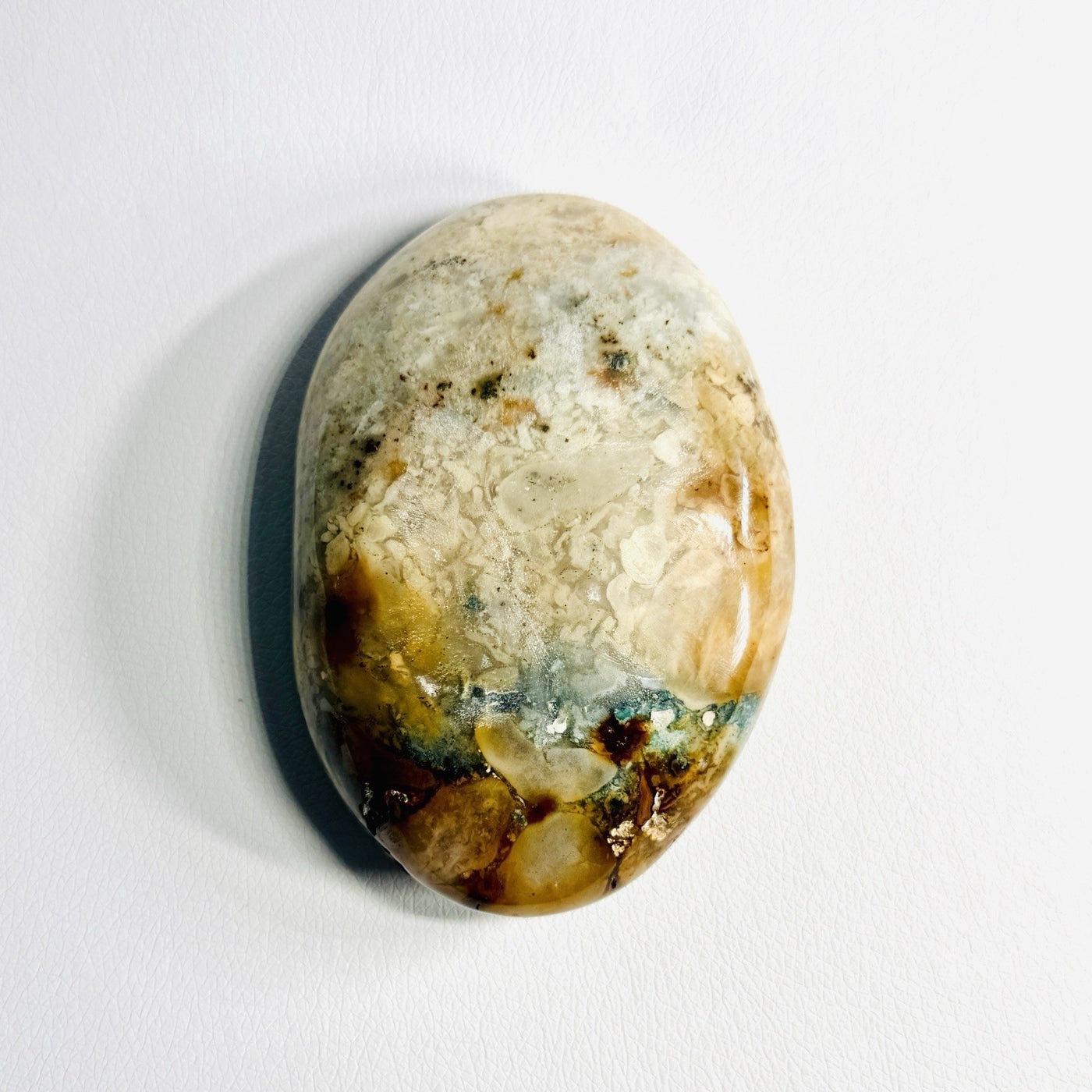 One-of-a-Kind Cream Plume Agate Trinket Dish — 4.5 in, 1 lb — contenido multimedia del producto 5