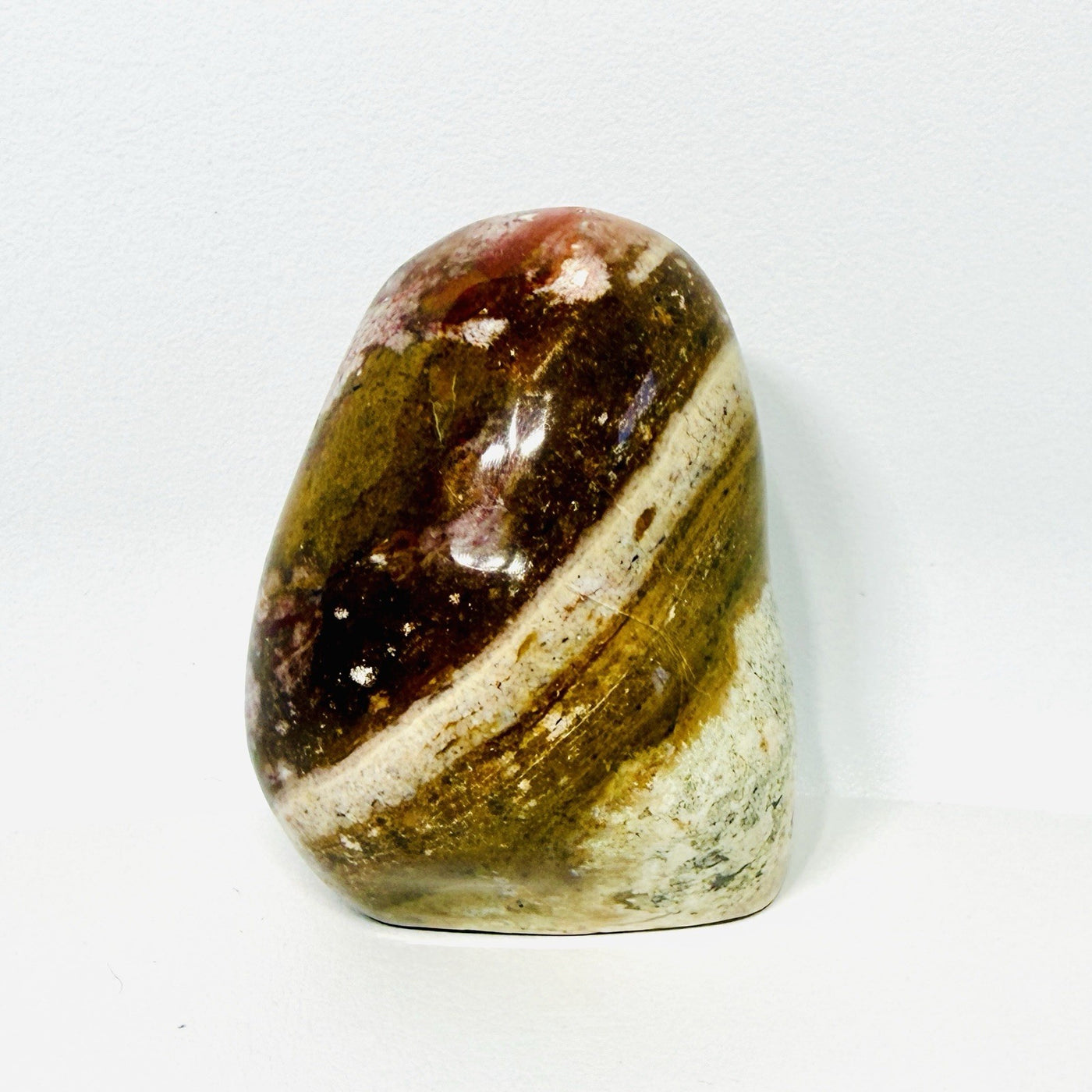 One-of-a-Kind Pink Ocean Jasper Freeform — Polished 410 g Specimen — contenido multimedia del producto 4