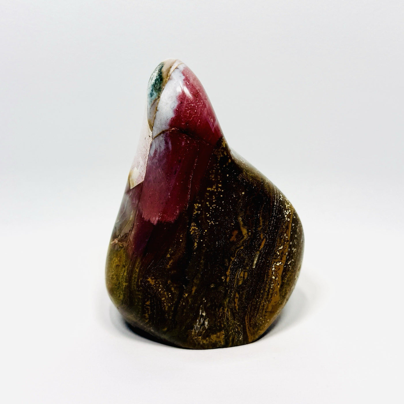 One-of-a-Kind Brown-Pink Ocean Jasper Freeform — Orbicular 360 g Specimen — contenido multimedia del producto 1