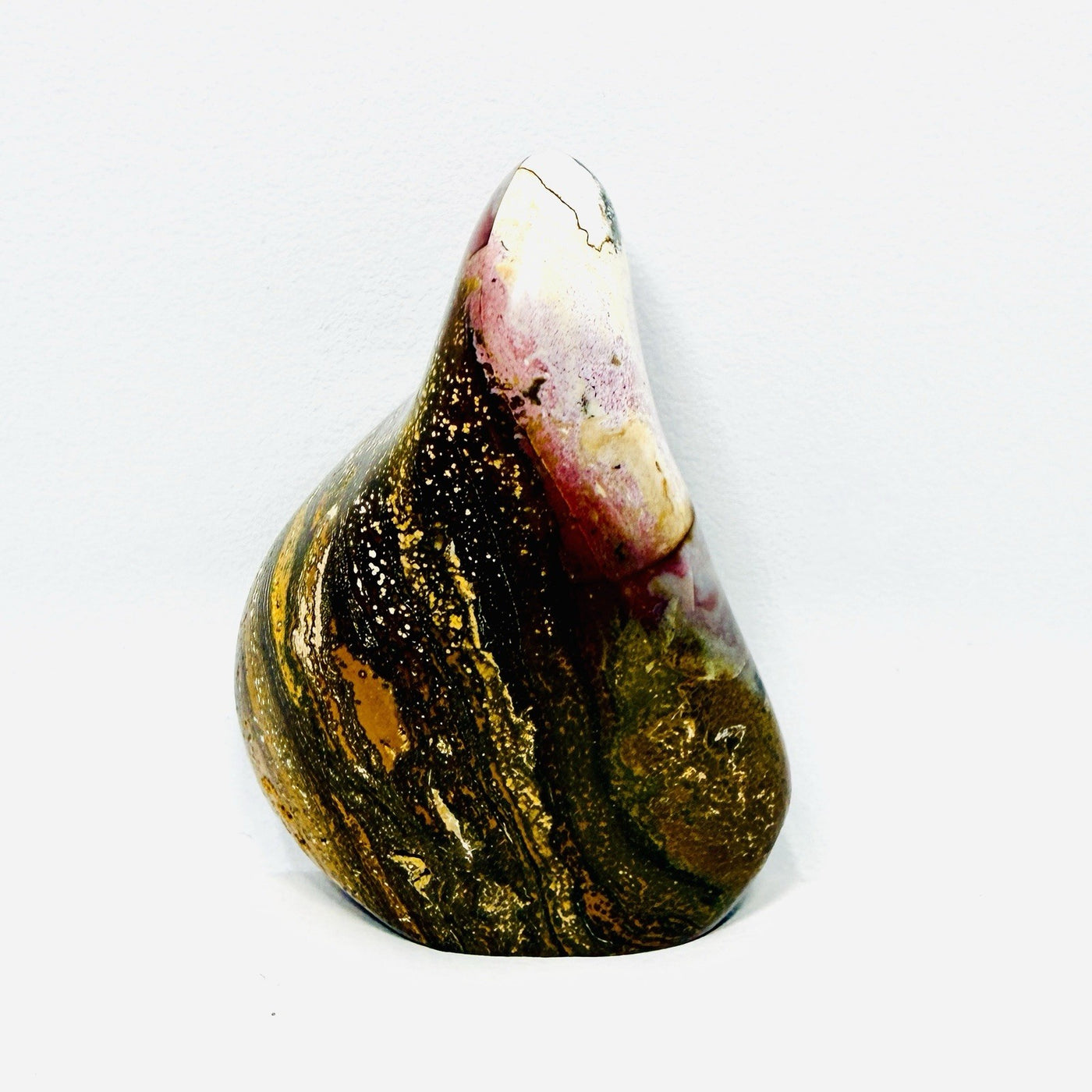 One-of-a-Kind Brown-Pink Ocean Jasper Freeform — Orbicular 360 g Specimen — contenido multimedia del producto 3