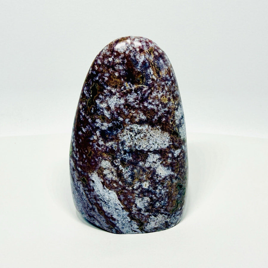 Jaspe Oceánico de color Rosa Lavanda, pieza única, forma libre — Esfera 360 g — imagen del producto