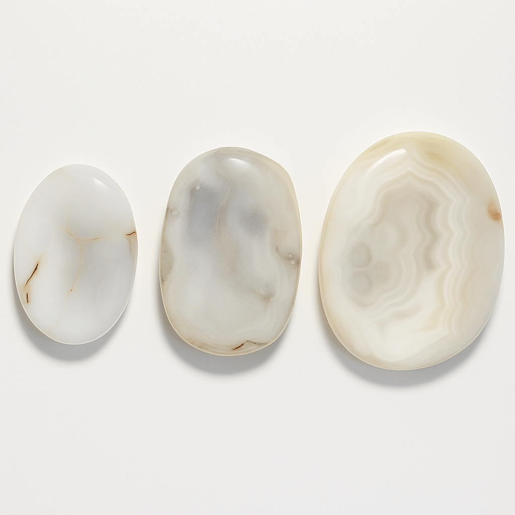 Elegant White Agate Dish – Mini, Small & Medium Sizes - KREATEUR MIAMI