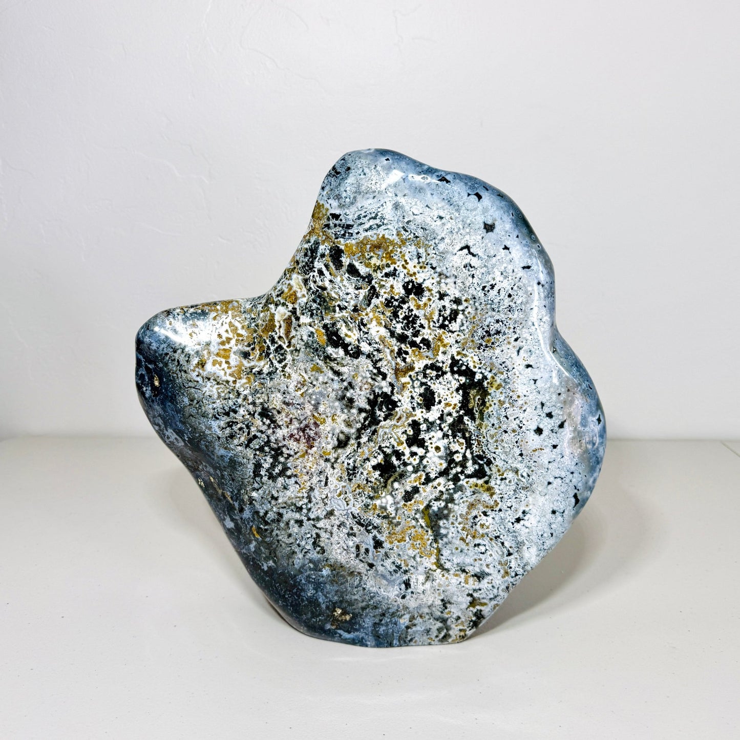 Extra Large Blue Ocean Jasper Freeform – Coral Shape - KREATEUR MIAMI
