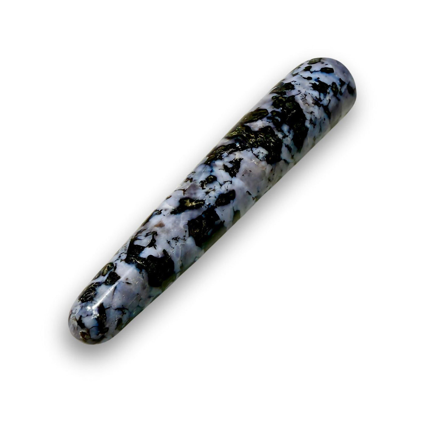 Gabbro Massage Wand – Mystic Merlinite Crystal Tool for Healing & Ritual - KREATEUR MIAMI