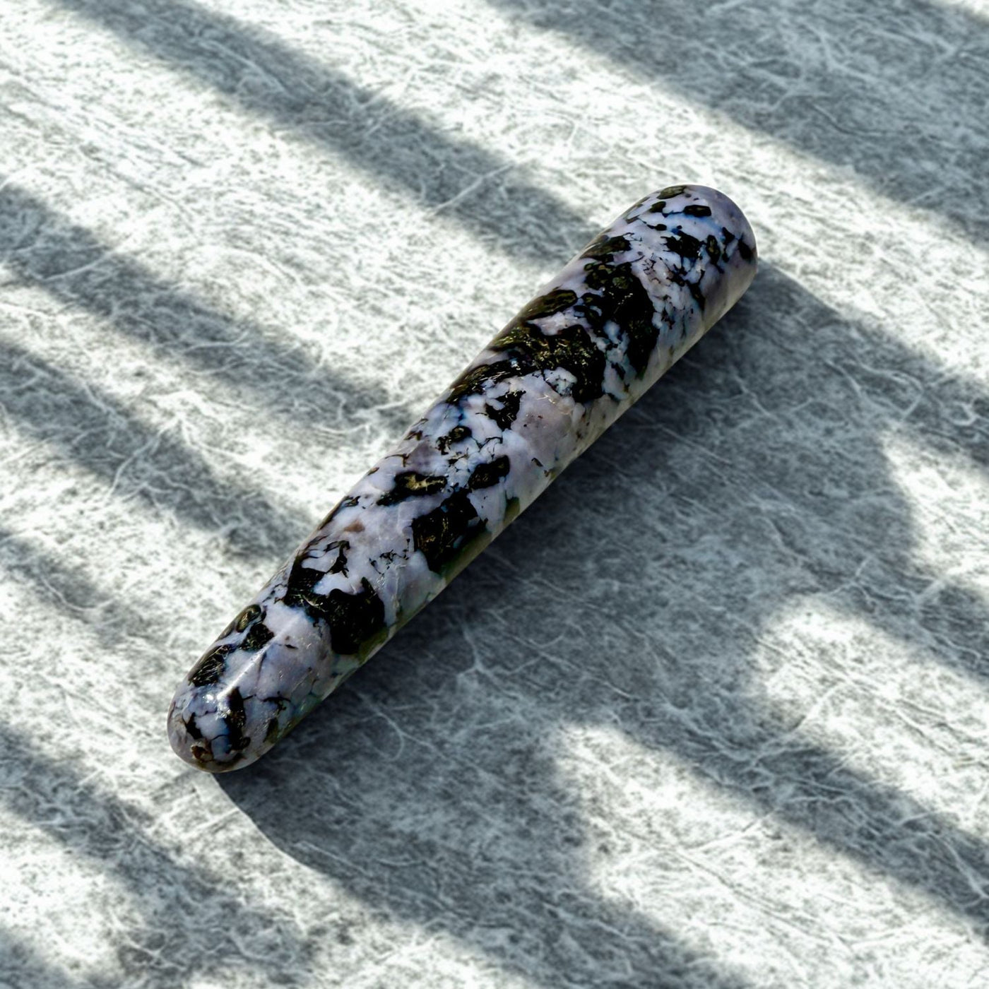 Gabbro Massage Wand – Mystic Merlinite Crystal Tool for Healing & Ritual - KREATEUR MIAMI