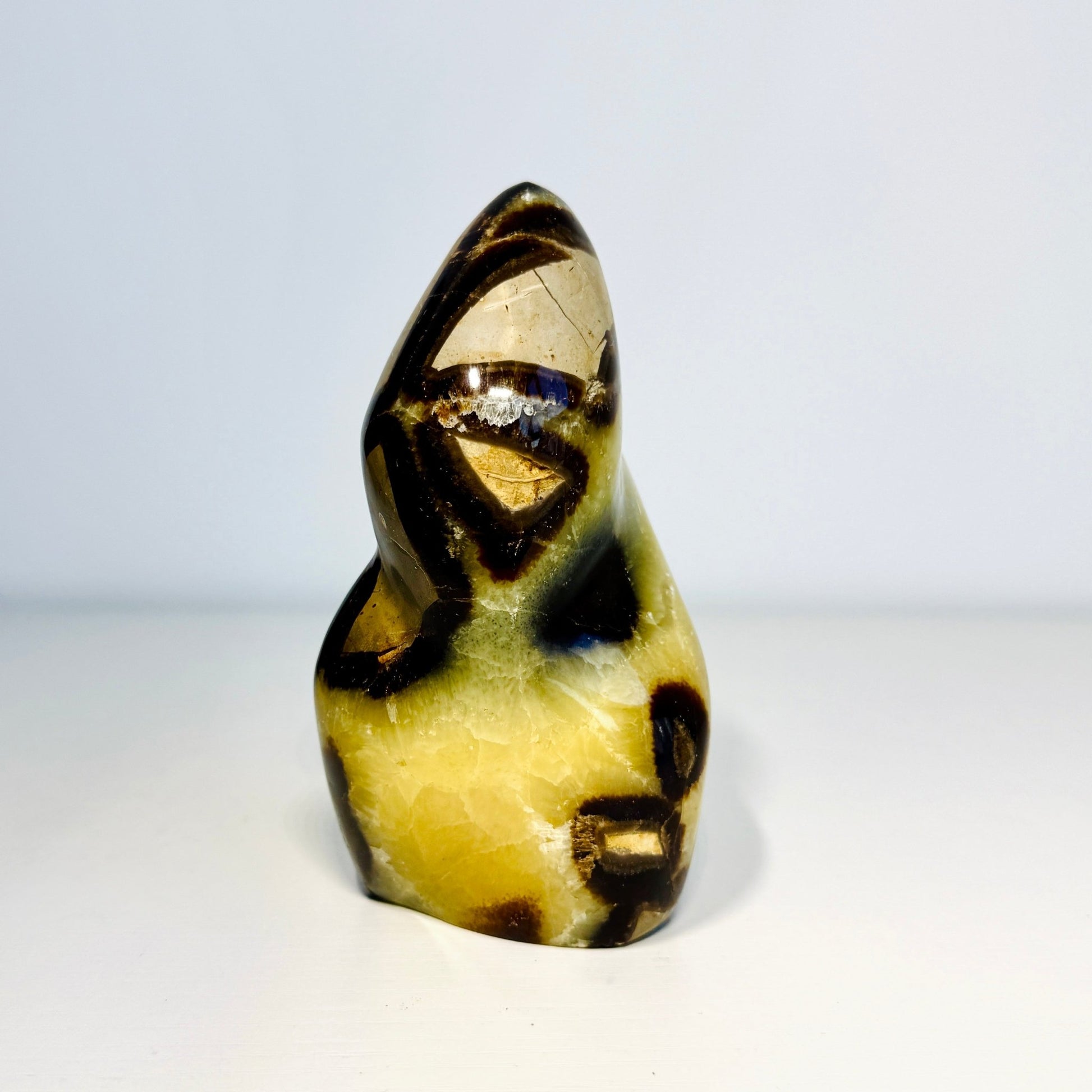 Handpicked Yellow Septarian Dragon Stone Trifecta – Freeform, Mini Mushroom & Massage Wand Set - KREATEUR MIAMI