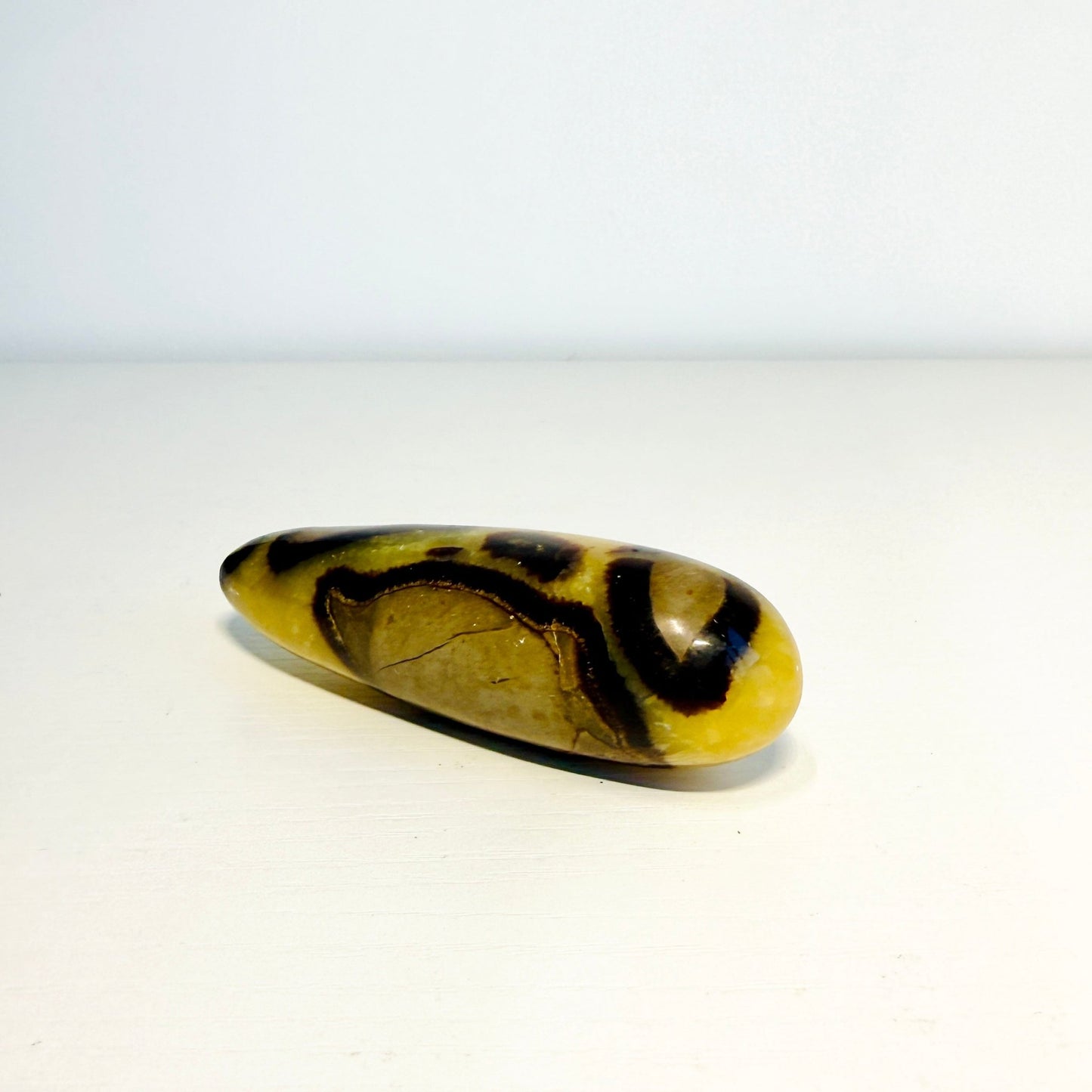 Handpicked Yellow Septarian Dragon Stone Trifecta – Freeform, Mini Mushroom & Massage Wand Set - KREATEUR MIAMI