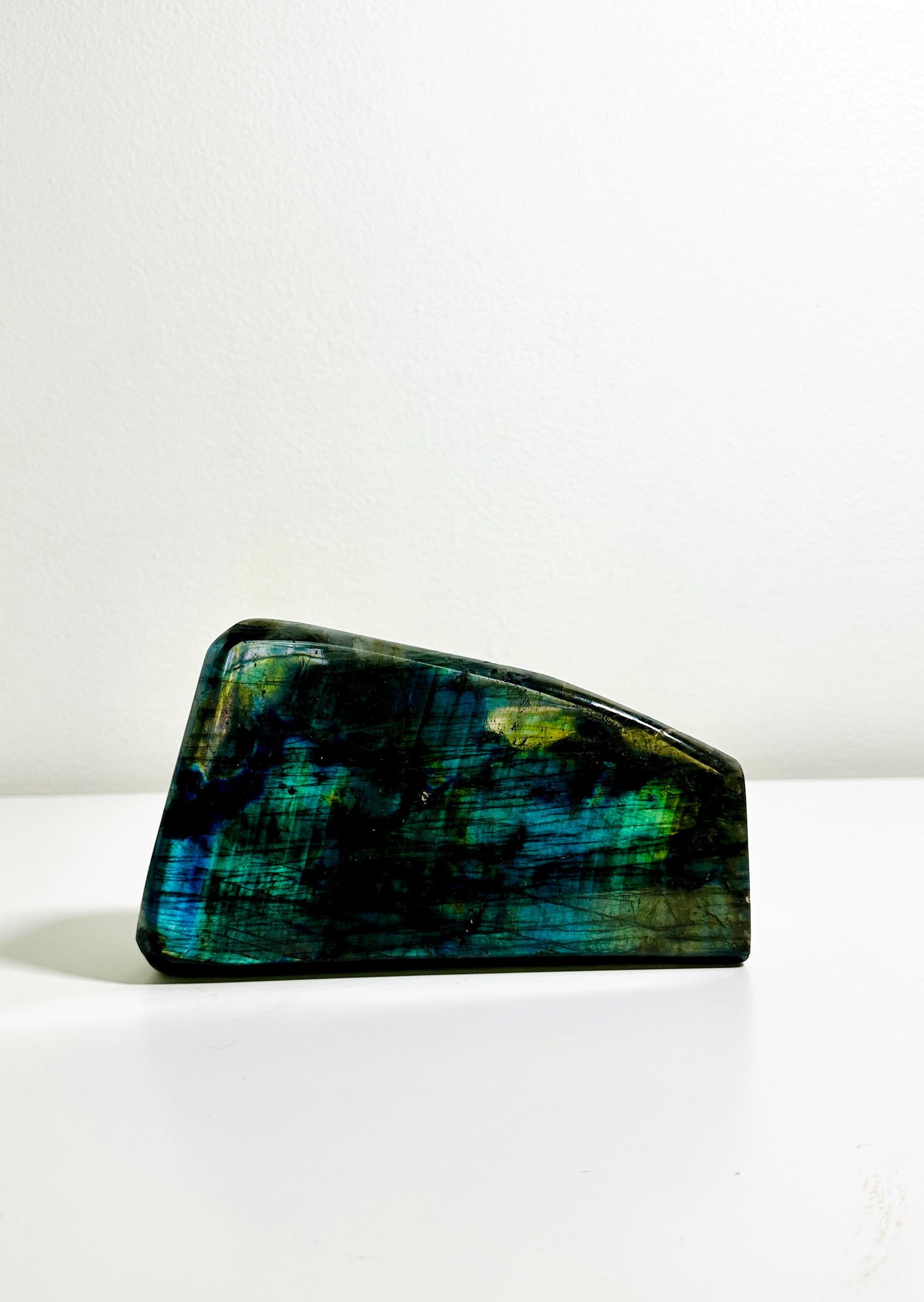 Medium Labradorite Freeform Specimen with Blue, Green, and Yellow Flashes - 3.3 lbs (1.5 KG) - Natural Aurora Crystal