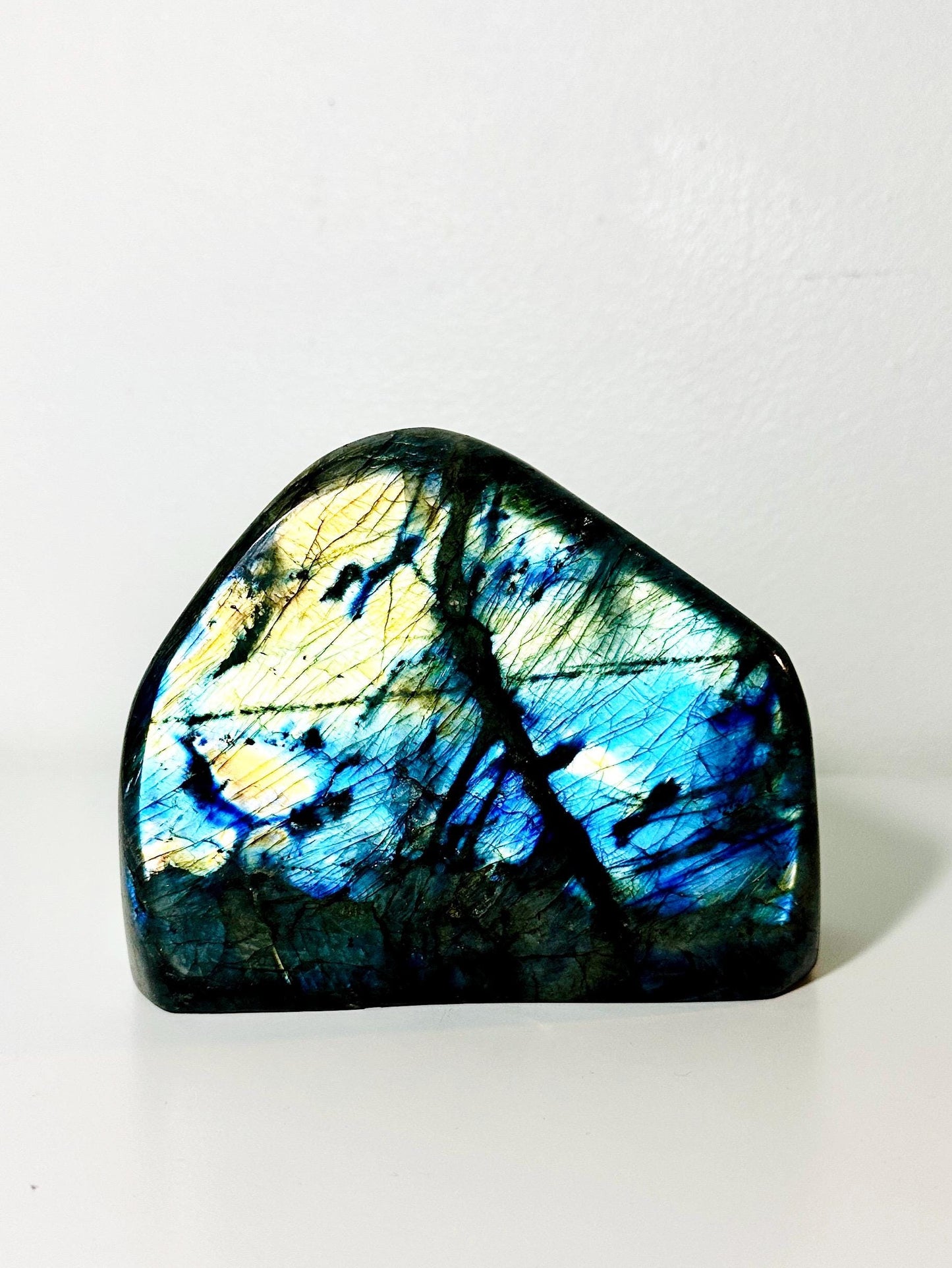 Labradorite Freeform with Intense Blue, Green, and Gold Flashes - Aurora Borealis Northern Lights - 4.1 lbs (1.86 KG) - Natural Crystal