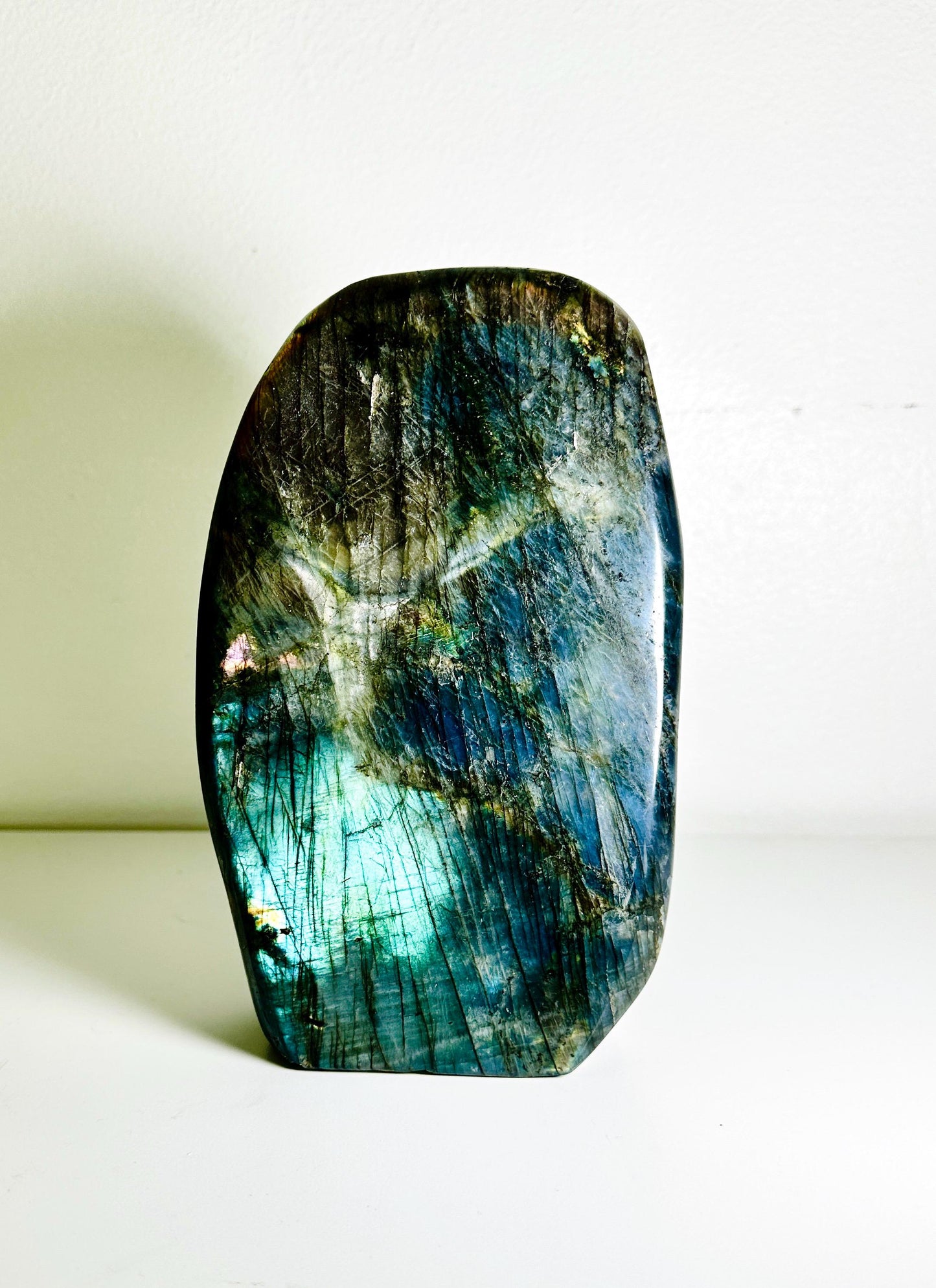 Large Multi-Flash Labradorite Freeform (Purple, Blue, Green) - Stunning Natural Crystal - 6 lbs (2.72 KG)